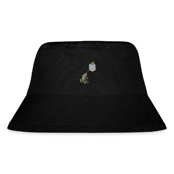 Froschzunge, die nach Kaulquappe in Ihrer Tasche greift - Stanley/Stella recycelter Bucket Hat - Schwarz - Vorne