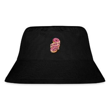 Glasierter und verwirrter Donut-glasierter Maker-Liebhaber - Stanley/Stella recycelter Bucket Hat - Schwarz - Vorne