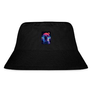 Animal Art Planet Fantasy Artwork Pug - Stanley/Stella Recycled Bucket Hat - black - Front