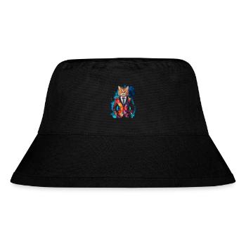 Cat Suit Colorful Funny Funny Animal Design Print - Stanley/Stella Recycled Bucket Hat - black - Front