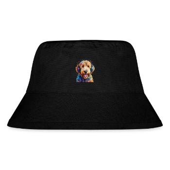 Goldendoodle Casque Chien Animal Design Imprimer - Bob recyclé Stanley/Stella - noir - Devant