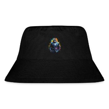 Gorilla Anzug Affe Bunt Tier Design Print - Stanley/Stella recycelter Bucket Hat - Schwarz - Vorne