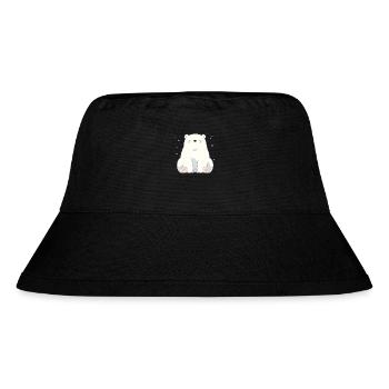 Polar Bear Eisbären Eisbär - Stanley/Stella recycelter Bucket Hat - Schwarz - Vorne