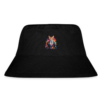 Cat Suit Colorful Funny Funny Animal Design Print - Stanley/Stella Recycled Bucket Hat - black - Front