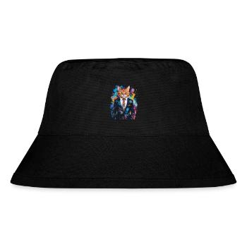 Cat Suit Colorful Funny Funny Animal Design Print - Stanley/Stella Recycled Bucket Hat - black - Front