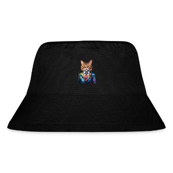 Cat Suit Colorful Funny Funny Animal Design Print - Stanley/Stella Recycled Bucket Hat - black - Front