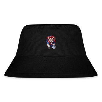 Löwe Fußball Bunt Slowenien Slovenia Design Print - Stanley/Stella recycelter Bucket Hat - Schwarz - Vorne