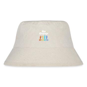 Gebärdensprache Gebärde ASL gehörlos - Stanley/Stella recycelter Bucket Hat - Naturweiß - Vorne