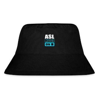 Gebärdensprache Gebärde ASL gehörlos - Stanley/Stella recycelter Bucket Hat - Schwarz - Vorne