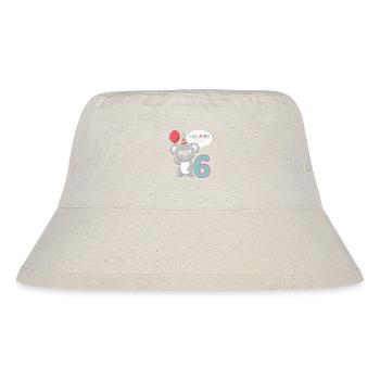 Koalafied To Be 6 - 6th Birthday Koala - Stanley/Stella Recycled Bucket Hat - natural - Front