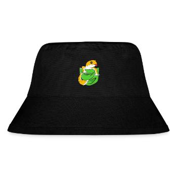 Leopard Gecko - Stanley/Stella recycelter Bucket Hat - Schwarz - Vorne