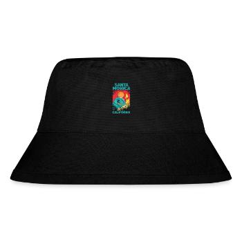 Santa Monica Surfing California Sonne Meer - Stanley/Stella recycelter Bucket Hat - Schwarz - Vorne