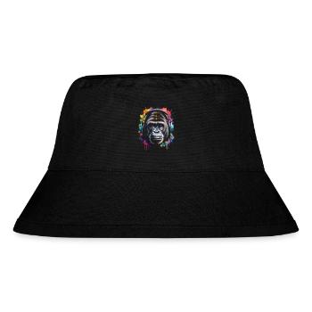 Casque Gorille Singe Coloré Animal Design Imprimer - Bob recyclé Stanley/Stella - noir - Devant