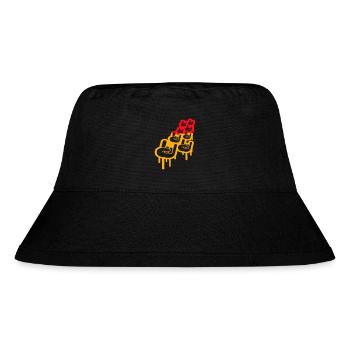 Heavy Metal Hard Rock Graffiti Hörner Handgeste - Stanley/Stella recycelter Bucket Hat - Schwarz - Vorne