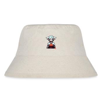 Science-Fiction Action: Weltraum Mädchen - Stanley/Stella recycelter Bucket Hat - Naturweiß - Vorne