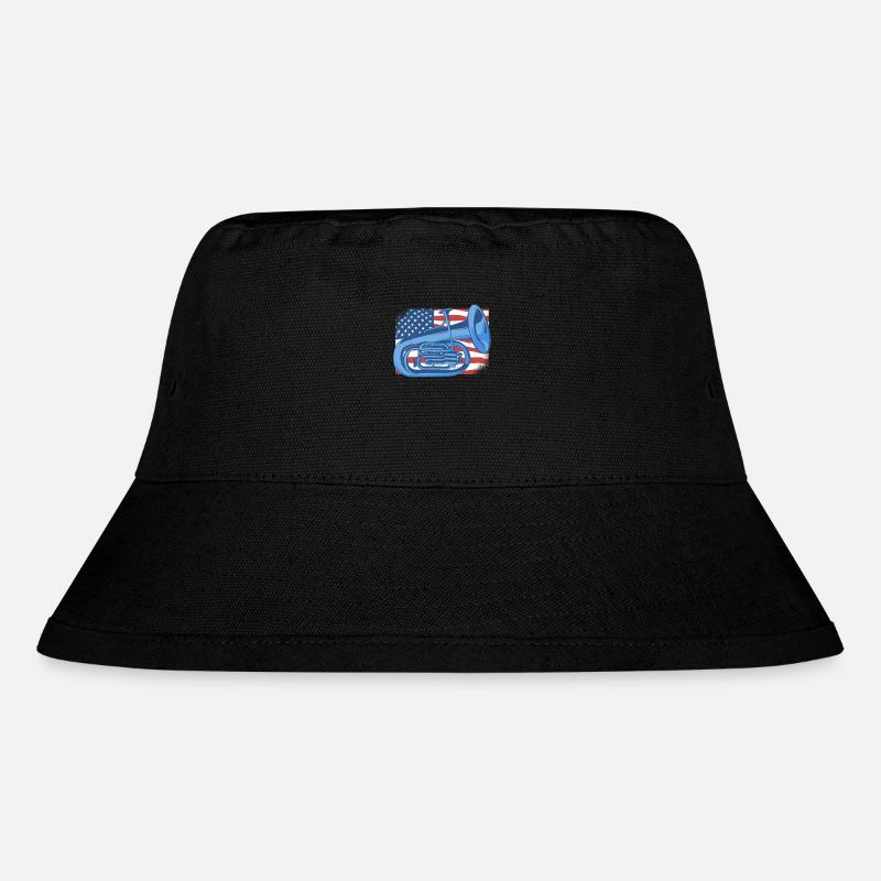 Euphonium Amerikanische Flagge Instrument Euphonist - Stanley/Stella recycelter Bucket Hat - Schwarz