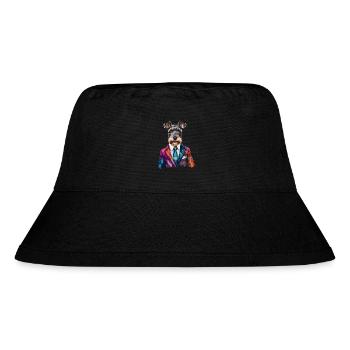 Zwergschnauzer Anzug Hund Lustig Tier Design Print - Stanley/Stella recycelter Bucket Hat - Schwarz - Vorne