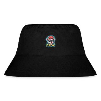Coole Cartoon-Kuh mit Sonnenbrille Spaß - Stanley/Stella recycelter Bucket Hat - Schwarz - Vorne