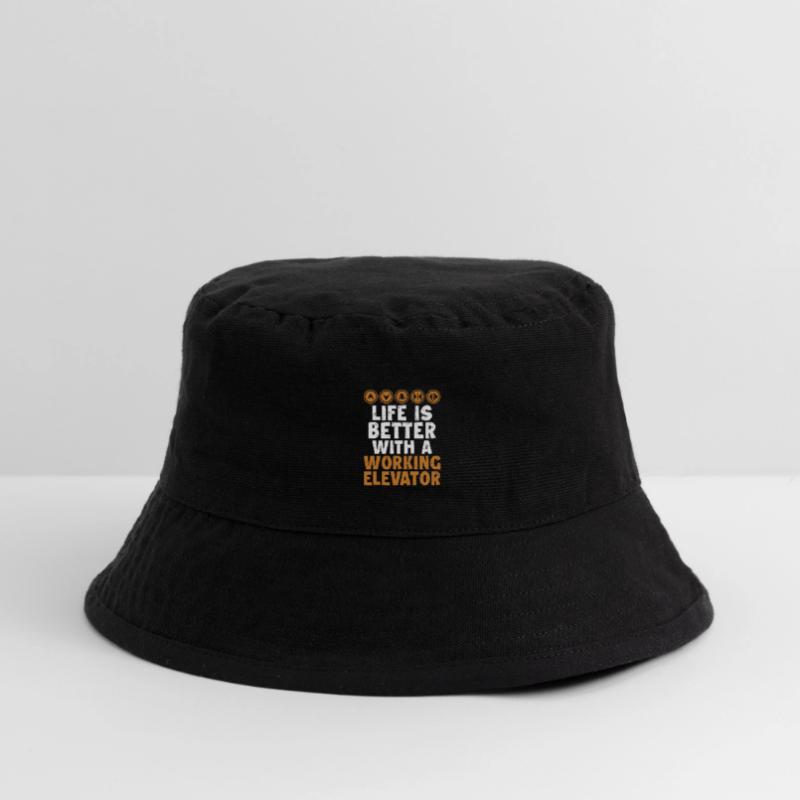 Life is Better with a Working Elevator Elevator Stanley/Stella Recycled Bucket Hat
