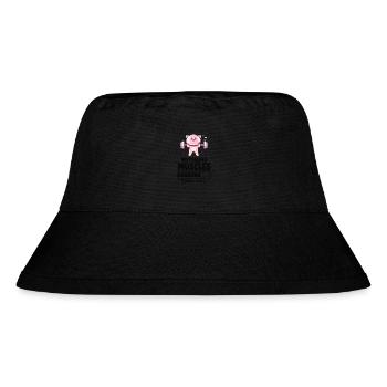 Weightlifter Cat Muscles Building Gym Humor - Stanley/Stella Recycled Bucket Hat - black - Front