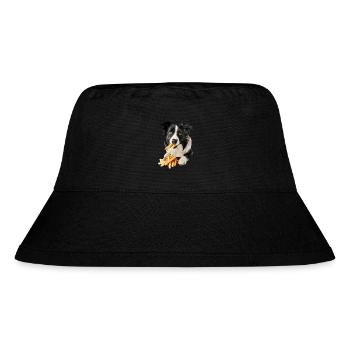 Border Collie - Stanley/Stella recycelter Bucket Hat - Schwarz - Vorne