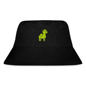 Kamel Comic - Stanley/Stella recycelter Bucket Hat - Schwarz - Vorne