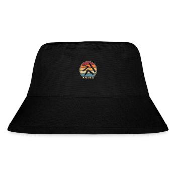 Retro Messer Metzger Messer Restaurierungsmesser - Stanley/Stella recycelter Bucket Hat - Schwarz - Vorne
