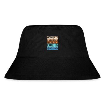 Great Lakes - Stanley/Stella recycelter Bucket Hat - Schwarz - Vorne