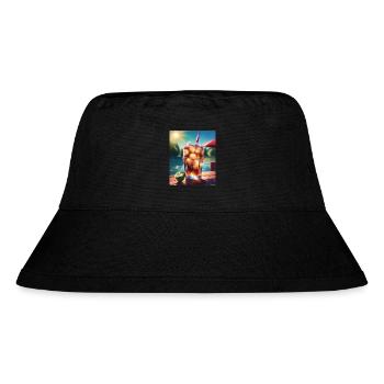 Kaltes Cola-Getränk - Stanley/Stella recycelter Bucket Hat - Schwarz - Vorne