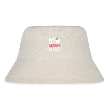 Eat Sleep Speech Therapist Review - Stanley/Stella Recycled Bucket Hat - natural - Front