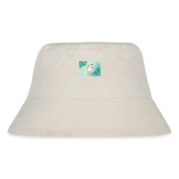 Weihnachtsente im festlichen Pullover Christmas - Stanley/Stella recycelter Bucket Hat - Naturweiß - Vorne