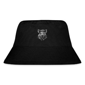 Wildschwein Portrait Eber Wildtier Waldtier - Stanley/Stella recycelter Bucket Hat - Schwarz - Vorne