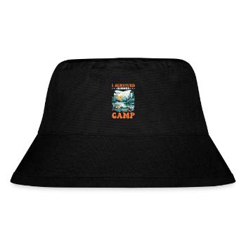 I Survived Summer Camp 5 - Stanley/Stella recycelter Bucket Hat - Schwarz - Vorne