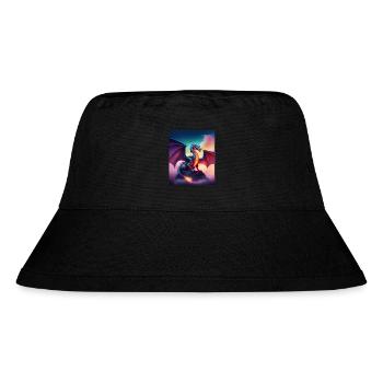 Drache auf einer Klippe - Stanley/Stella recycelter Bucket Hat - Schwarz - Vorne