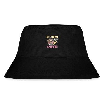 Cream Lover Answer Always - Stanley/Stella Recycled Bucket Hat - black - Front