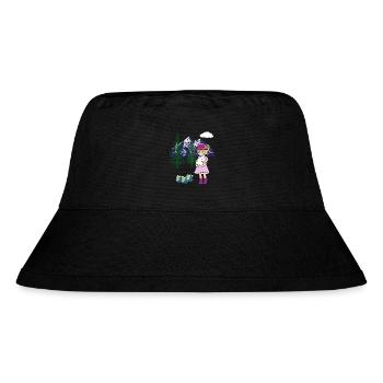 Fille Lapin Lapin Montagnes Nature Enfants Enfant - Bob recyclé Stanley/Stella - noir - Devant
