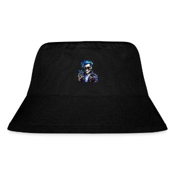 SKELETT MANN - Stanley/Stella recycelter Bucket Hat - Schwarz - Vorne