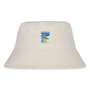 Buntes und fröhliches Sommerbild - Stanley/Stella recycelter Bucket Hat - Naturweiß - Vorne