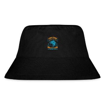 Fish food: Because every little swimmer deserves a - Stanley/Stella Recycled Bucket Hat - black - Front