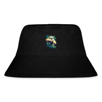 Gibbons Gibbon - Stanley/Stella recycelter Bucket Hat - Schwarz - Vorne