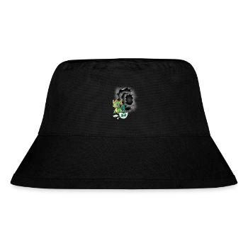 Baby Dino Drache Drachen Eierschale schlüpfen - Stanley/Stella recycelter Bucket Hat - Schwarz - Vorne
