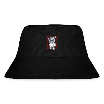 Nashorn Rhino Hip Hop Tierliebhaber - Stanley/Stella recycelter Bucket Hat - Schwarz - Vorne