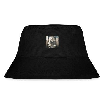 Samojede - Stanley/Stella recycelter Bucket Hat - Schwarz - Vorne