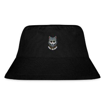Cool Wolf With Glasses And Chain - Howl You Doin? - Stanley/Stella Recycled Bucket Hat - black - Front