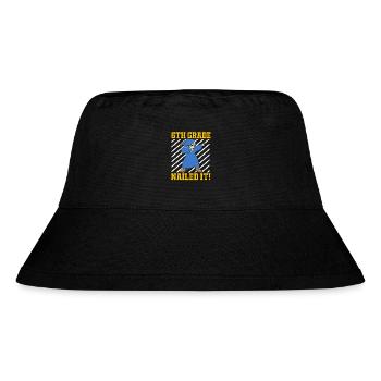 6. Klasse - Stanley/Stella recycelter Bucket Hat - Schwarz - Vorne