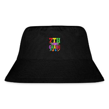 7. Klasse - Stanley/Stella recycelter Bucket Hat - Schwarz - Vorne