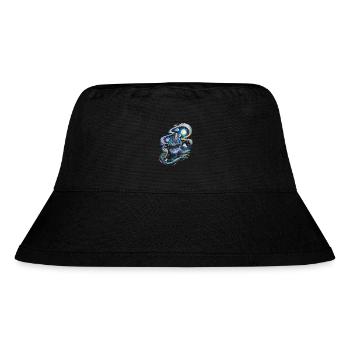 Samurai Ronin Mount Fuji japanisch - Stanley/Stella recycelter Bucket Hat - Schwarz - Vorne