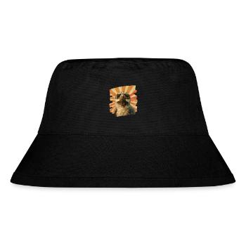 Faultier Retro - Stanley/Stella recycelter Bucket Hat - Schwarz - Vorne