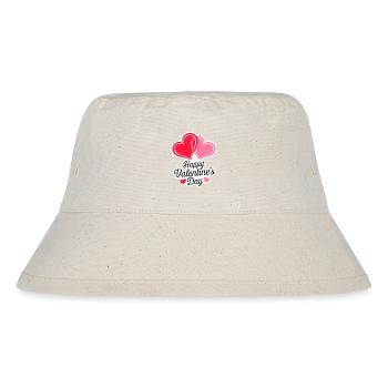 Alles Gute zum Valentinstag T-Shirt, Liebesgeschenk, Herz - Stanley/Stella recycelter Bucket Hat - Naturweiß - Vorne