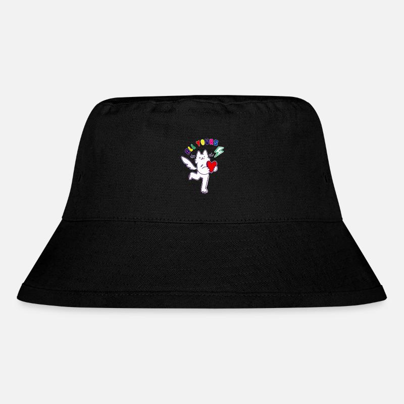 Cat in Love - Stanley/Stella Recycled Bucket Hat - black